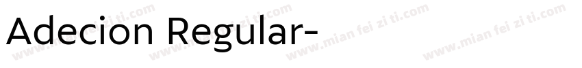 Adecion Regular字体转换